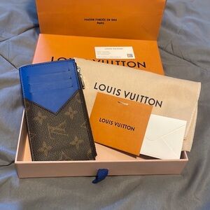 Louis Vuitton Blue and Brown Men's Wallet